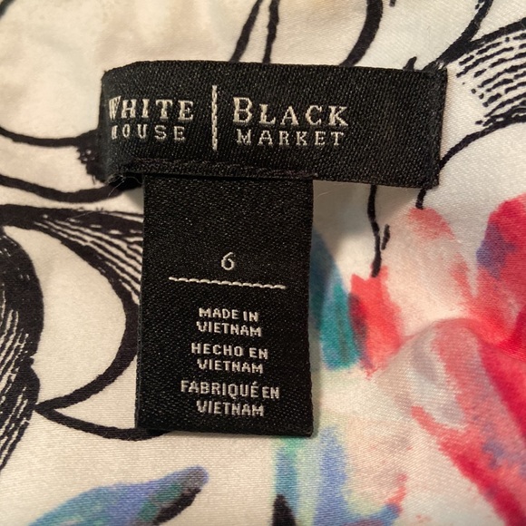 WHBM White Floral Tank Blouse - Picture 6 of 8